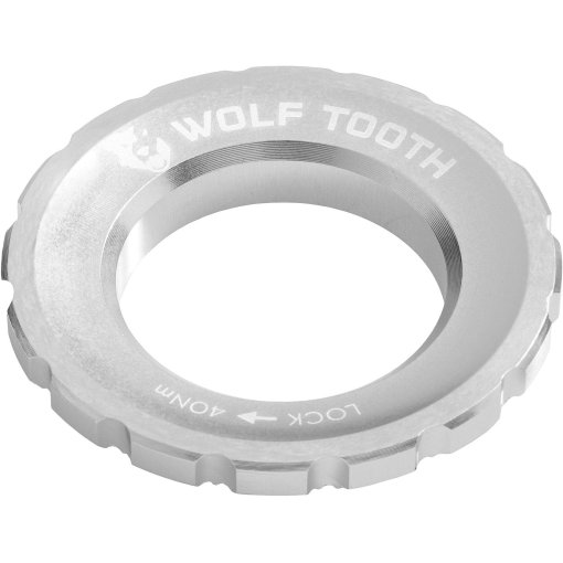 Immagine prodotto da Wolf Tooth Centerlock Anello di Bloccaggio - Scanalatura Esterna - argento grezzo