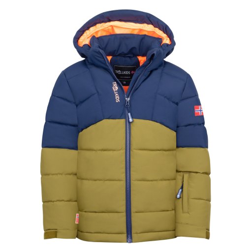 Picture of Trollkids Gryllefjord Jacket Kids - Spruce Green/Navy