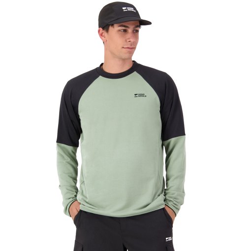 Picture of Mons Royale Quad Merino Fleece Pullover Men - willow / black