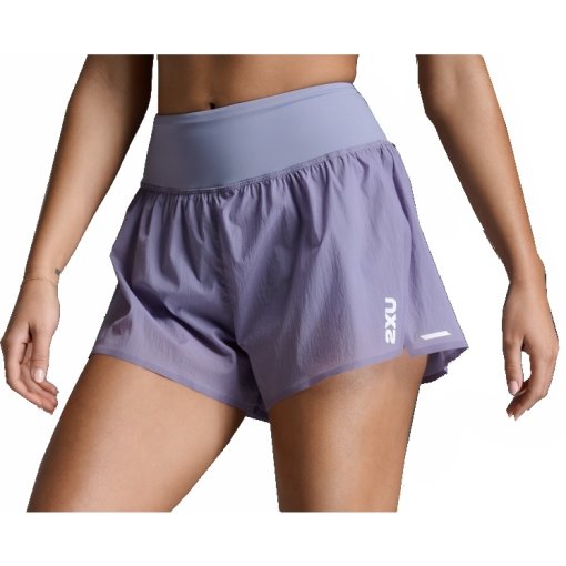 Foto de 2XU Pantalon corto Mujer 3&quot; - Aero Hi-Rise 2-In-1 - digital lilac/white reflective