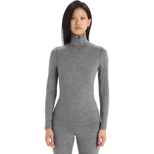 Foto de Icebreaker Camiseta Manga Larga Mujer - Merino 200 Oasis Half Zip - Gritstone Hthr