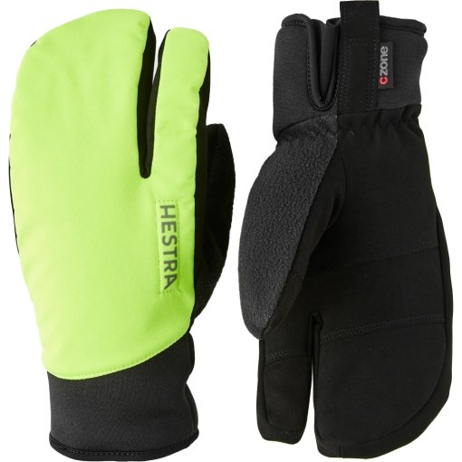 Picture of Hestra Czone Velo - 3 Finger Gloves - yellow high viz