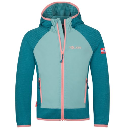 Foto de Trollkids Chaqueta Niño - Seiland - Harbor Blue/Aqua Haze/Peony Rose