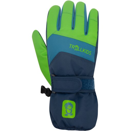 Foto de Trollkids Guantes Niño - Rauland - Mystic Blue/Fresh Green/Dark Marine