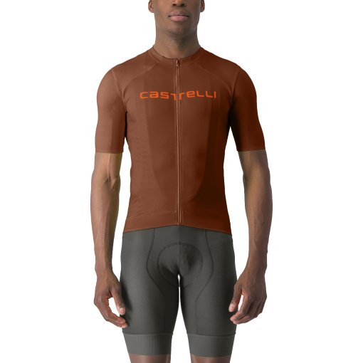 Immagine prodotto da Castelli Maglia a Maniche Corte Uomo - Prologo Lite - deep mocha/vivid orange 227