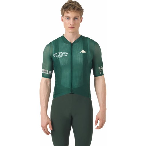 Picture of Café du Cycliste x Montmartre Vélo Club Paris Bergida Short Sleeve Jersey Men - dark green