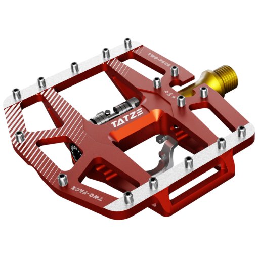 Picture of Tatze TWO-FACE² TI Combi Pedals - red