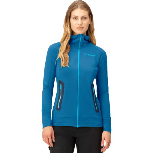 Foto de Norrona Chaqueta Mujer - falketind Power Grid Hood - Mykonos Blue