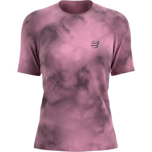 Picture of Compressport Performance Running T-Shirt Women - Eat My Dust! - zephyr tie dye