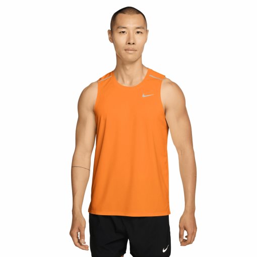 Photo produit de Nike Miler Dri-FIT Débardeur de running pour hommes - total orange/reflective silver IF2018-803