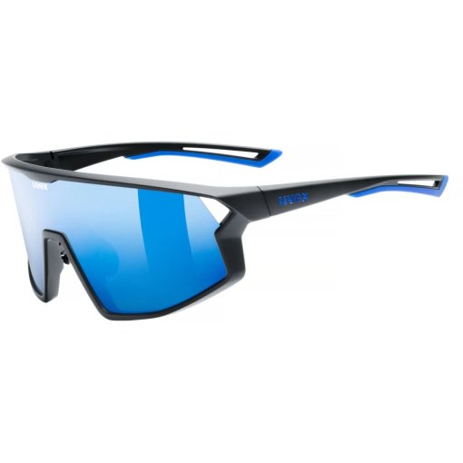 Photo produit de Uvex skyryse Lunettes vélo - black matt/mirror blue