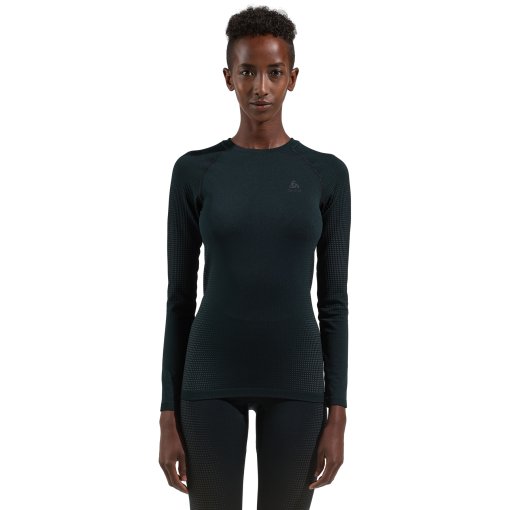 Foto de Odlo Camiseta Interior Manga Larga Mujer - Performance Warm - negro - new odlo graphite grey