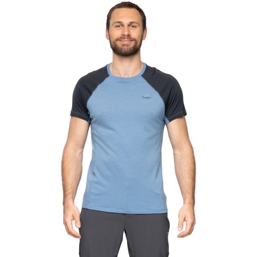 Immagine prodotto da Bergans Maglietta Uomo - Y LightLine Merino - elemental blue/dark shadow grey