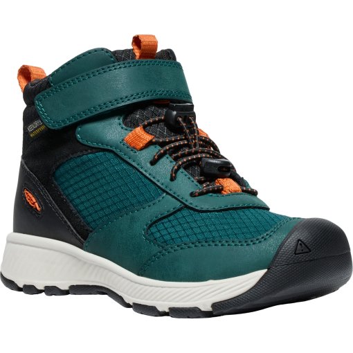 Produktbild von KEEN Skua Mid Waterproof Schuhe Kinder - Ponderosa Pine / Gold Flame