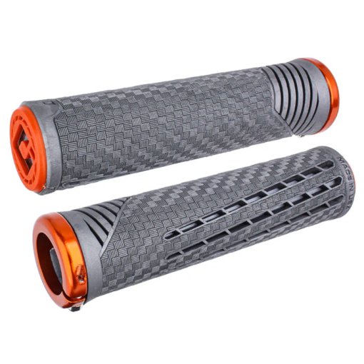 Produktbild von ODI CF Lenkergriffe - BMX | Lock-On V2.1 | 135mm - grey / orange