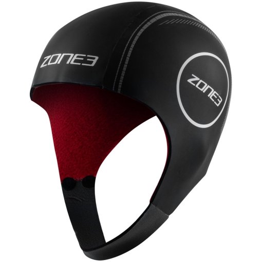 Photo produit de Zone3 Bonnet de Bain - Heat-Tech Neopren - noir/argenté/rouge