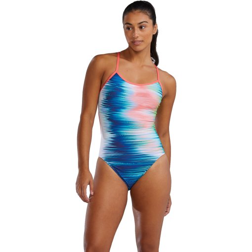 Foto de TYR Traje de Baño Mujer - Bravura Durafast Elite® Trinityfit - blanco/colorido
