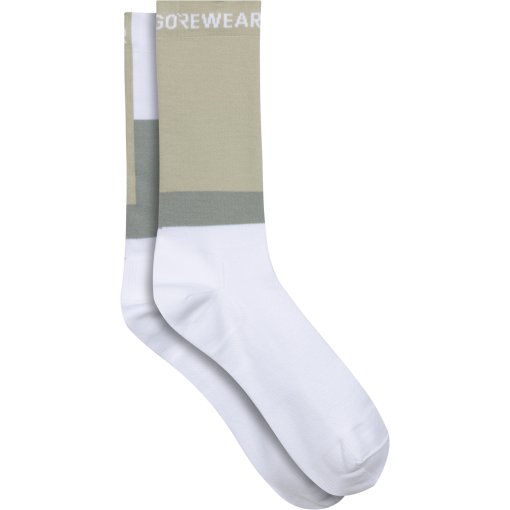 Productfoto van GOREWEAR Essential Block Sokken Medium - white / tech beige 01BG