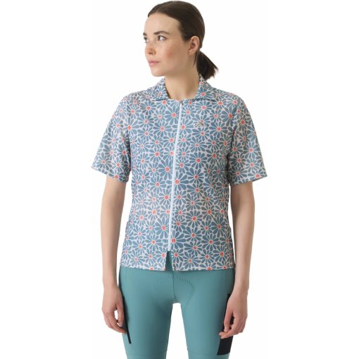 Foto de Café du Cycliste Maillot de Manga Corta Unisex - Claudine - daisy/deep water