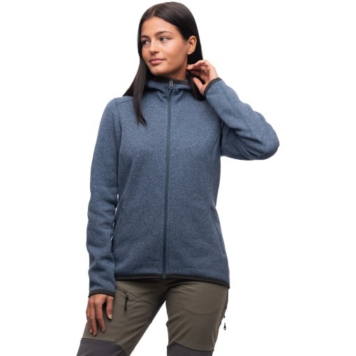 Produktbild von Bergans Kamphaug Knitted Kapuzenjacke Damen - orion blue