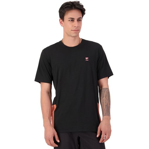 Picture of Mons Royale Tarn Merino T-Shirt Men - sun orange / black