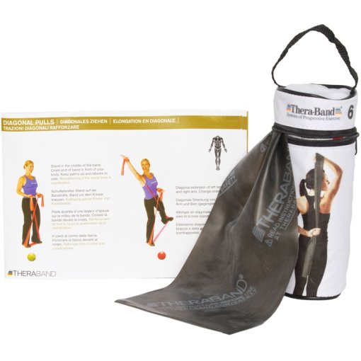 Foto de TheraBand Banda para ejercicios Physioband 2,5m - negro - fuerte especial