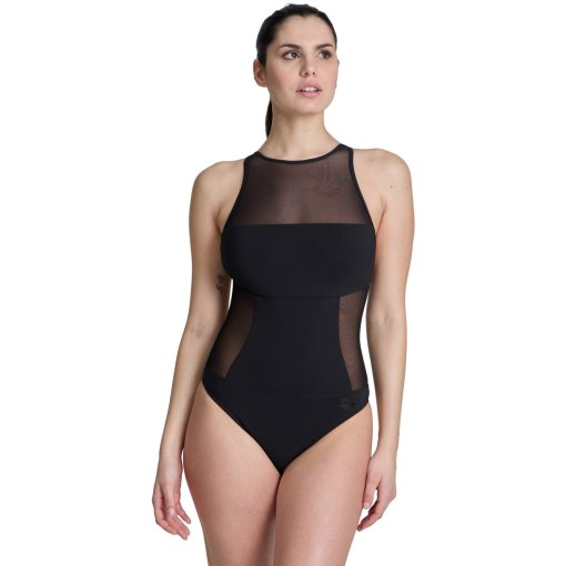Foto de arena Traje de Baño Mujer - Feel Mesh Panels Swim Pro Back - Negro
