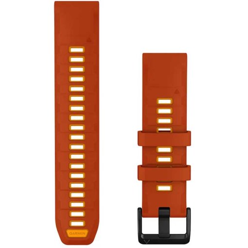 Produktbild von Garmin QuickFit Uhrenarmbänder (22 mm) – Silikon - Herbstorange/Funkenorange