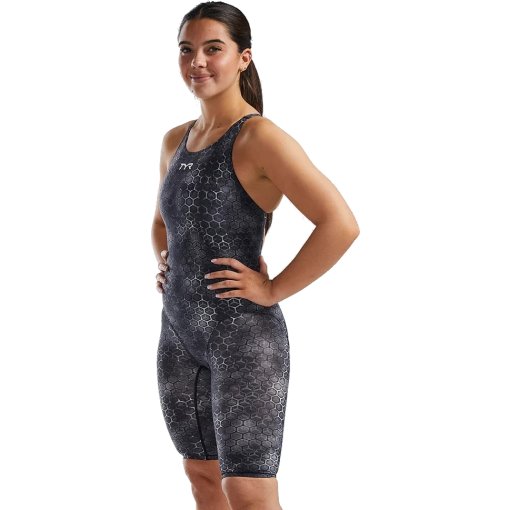 Produktbild von TYR Akurra Thresher™ Open Back Schwimmanzug Damen - schwarz