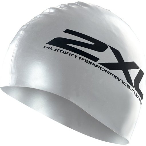 Photo produit de 2XU Bonnet de Bain - Silicone - argent/noir