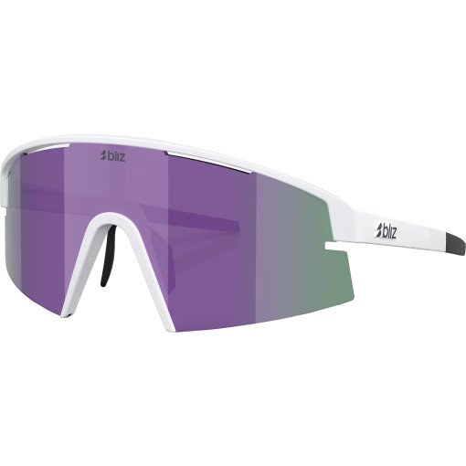 Produktbild von Bliz P006 L Brille - Matte White - Smoke/Purple Mirror
