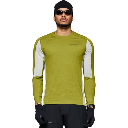 Produktbild von Norrona falketind equaliserUll T-Shirt Herren - Golden Lime/Whisper White