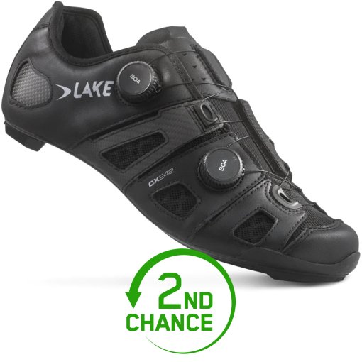 Produktbild von Lake CX242 Rennradschuhe Herren - Wide - black/silver - B-Ware