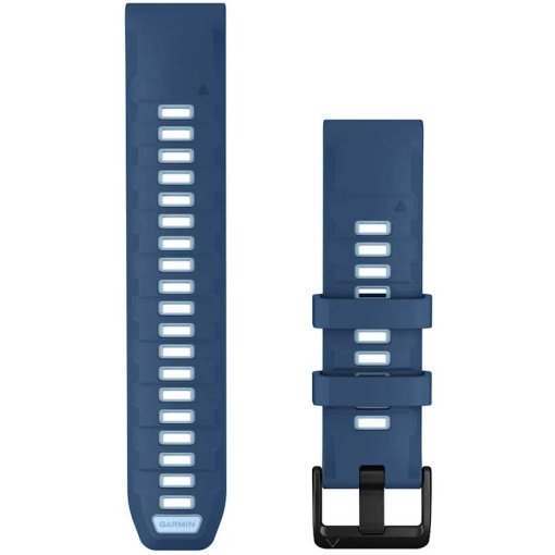 Produktbild von Garmin QuickFit Uhrenarmbänder (22 mm) – Silikon - Tidal Blue/Ice Blue