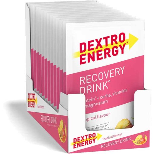 Foto de Dextro Energy* Bebida de Proteína y Carbohidratos en Polvo - Recovery Drink° Tropical - 14x44,5g