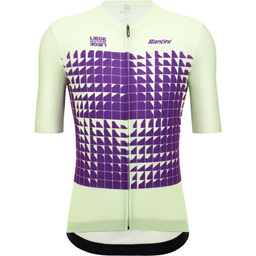 Foto de Santini Liege Bastogne Liege Cycling Maillot de manga corta para hombre RE94075C24LBL - print