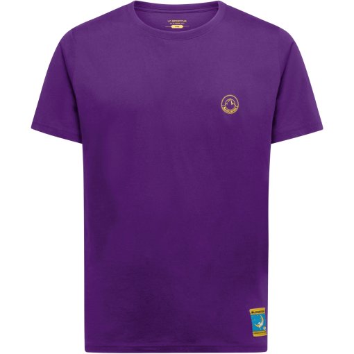 Picture of La Sportiva Climbing on the Moon T-Shirt Men - Viola/Giallo