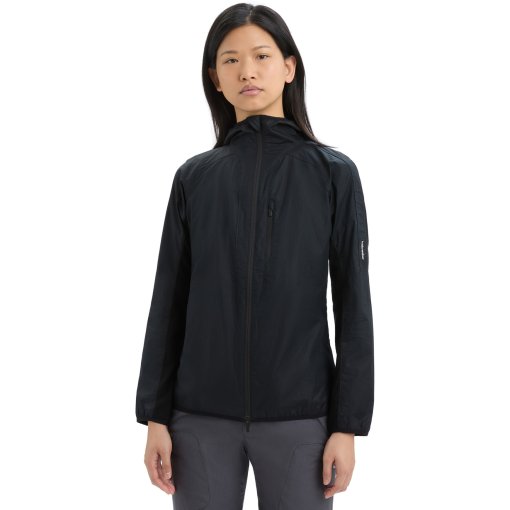 Produktbild von Icebreaker Shell+™ Merino Cotton Windbreaker Damen - Schwarz