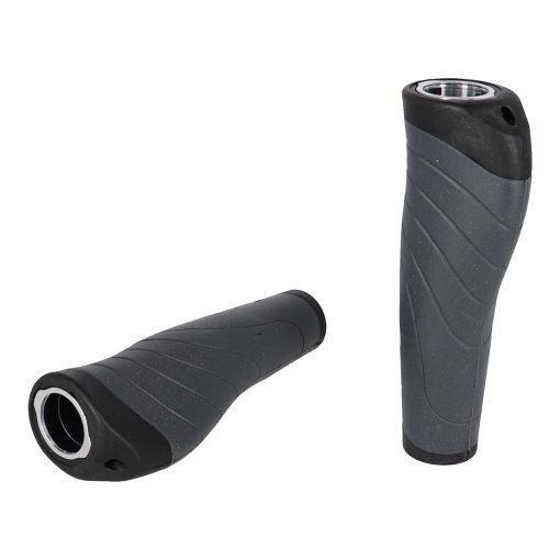Foto de XLC GR-S04 Puños de bicicleta ergonómicos - negro/gris