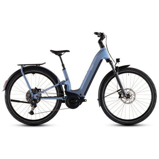Kuva tuotteesta CUBE KATHMANDU HYBRID ONE11 HPC Pro 800 - Easy Entry - Hiilikuituinen Sähköinen Retkipyörä - 2026 - hazeblue / blue