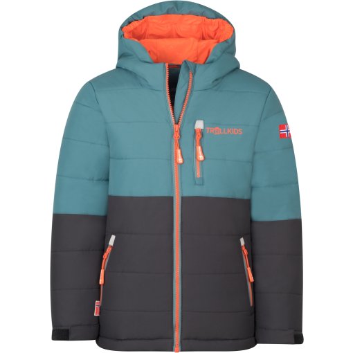 Foto de Trollkids Chaqueta Esquí Niño - Hemsedal XT - Stormy Blue/Negro/Flame Orange
