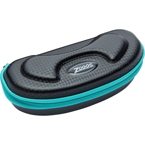 Image of Zoggs Elite Swimming Goggle Case - Black/Turquoise