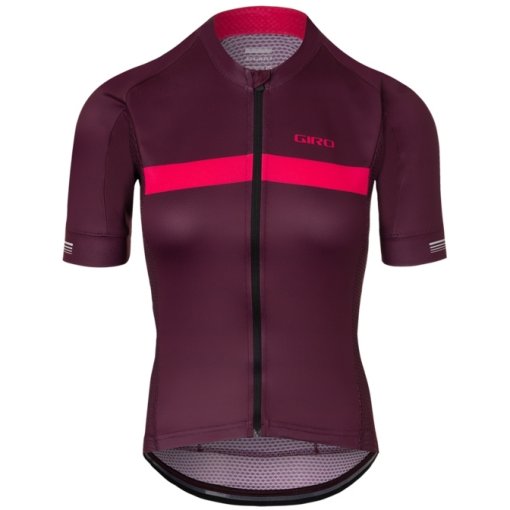 Produktbild von Giro Chrono Trikot Damen - dark cherry/raspberry stripe