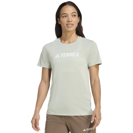 Productfoto van adidas TERREX Multi Climacool Logo Tech T-Shirt Dames - halo green KB4668