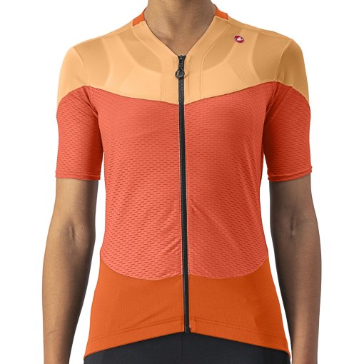 Foto de Castelli Maillot de Manga Corta Mujer - Gradient Color Block - scarlet lava/soft orange 855
