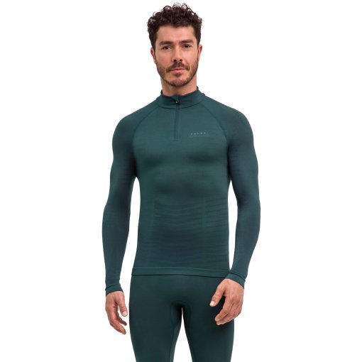 Immagine prodotto da Falke Maglia a Maniche Lunghe Uomo - Maximum Warm Half-Zip - holly 7385 (33522)
