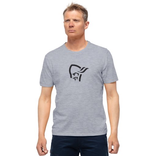 Foto de Norrona Camiseta Hombre - /29 cotton viking - Grey Melange/Caviar