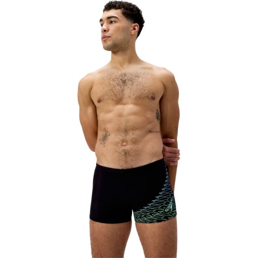 Produktbild von Speedo Medley Logo Aquashort Herren - black/alfalfa green
