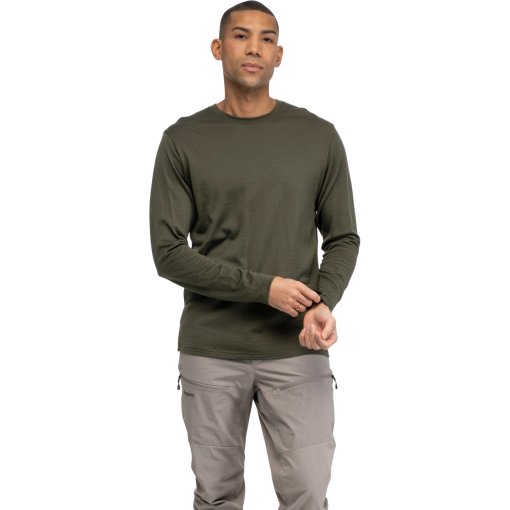 Foto de Bergans Merino Camisetas de manga larga para hombres - pine forest