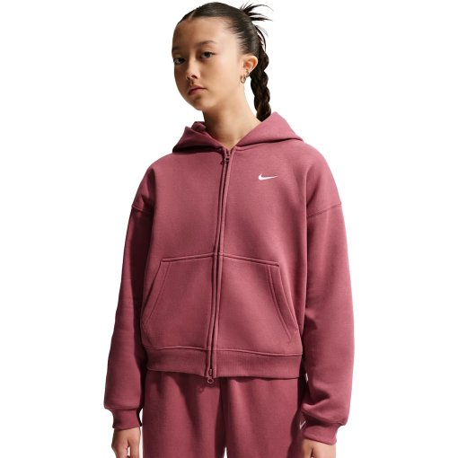 Slika izdelka Nike Sportswear Studio Fleece Oversize Otroške jakne za otroke - pink smoke/white IM4904-654